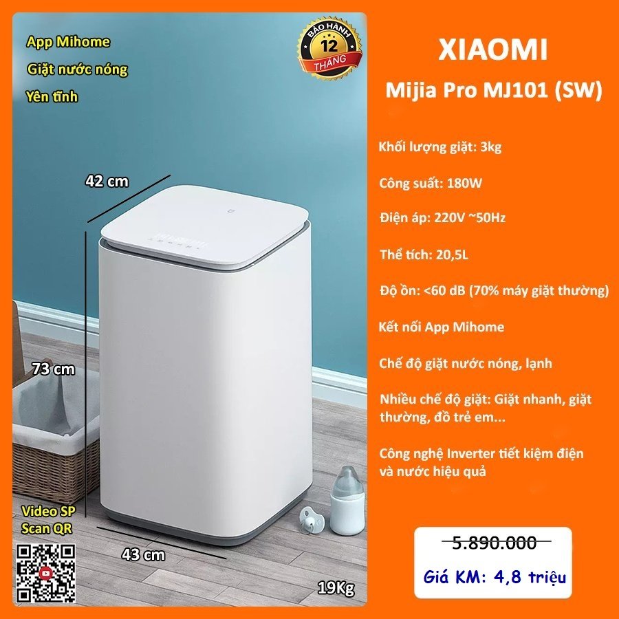 Máy giặt mini Xiaomi Mijia Pro MJ101