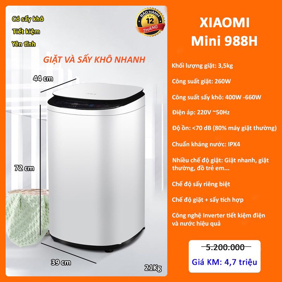 Máy giặt Xiaomi Mini 988H
