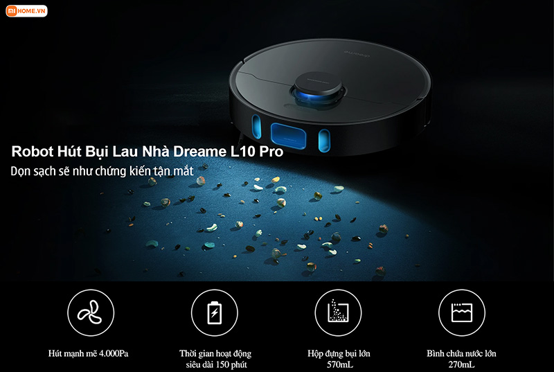Robot hút bụi lau nhà Xiaomi Dreame L10 Pro