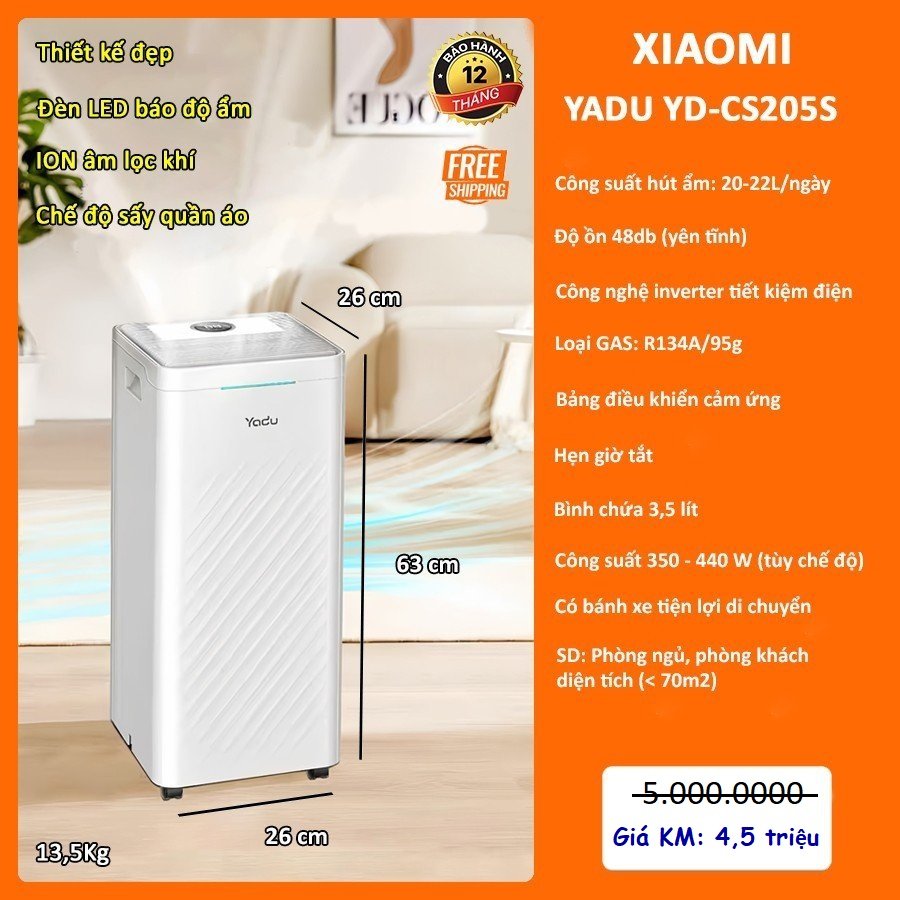 Máy hút ẩm Xiaomi Yadu YD-CS205S